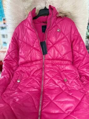 Tommy Hilfiger Girls' Kids' Quilted Hooded Jacket 12/14